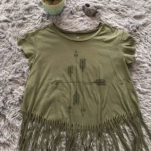 American eagle fringe top